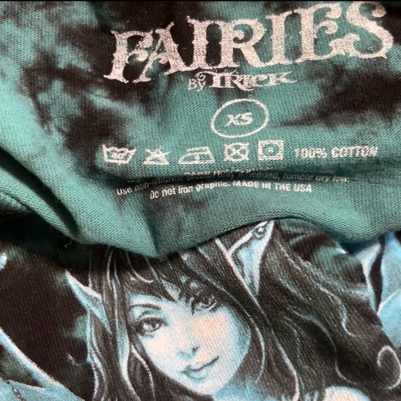 Vintage 90s Y2K TRIPP NYC Fairies by Trick Hot Topic Sprite Tee Shirt XS - Picture 9 of 11